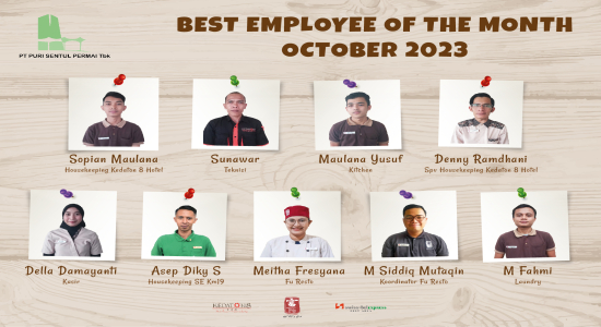 PT Puri Sentul Permai Tbk (KDTN) Memberikan Penghargaan Best Employee of The Month Kepada Karyawan Yang Berprestasi
