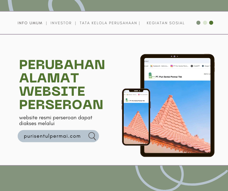Perubahan Website Perseroan